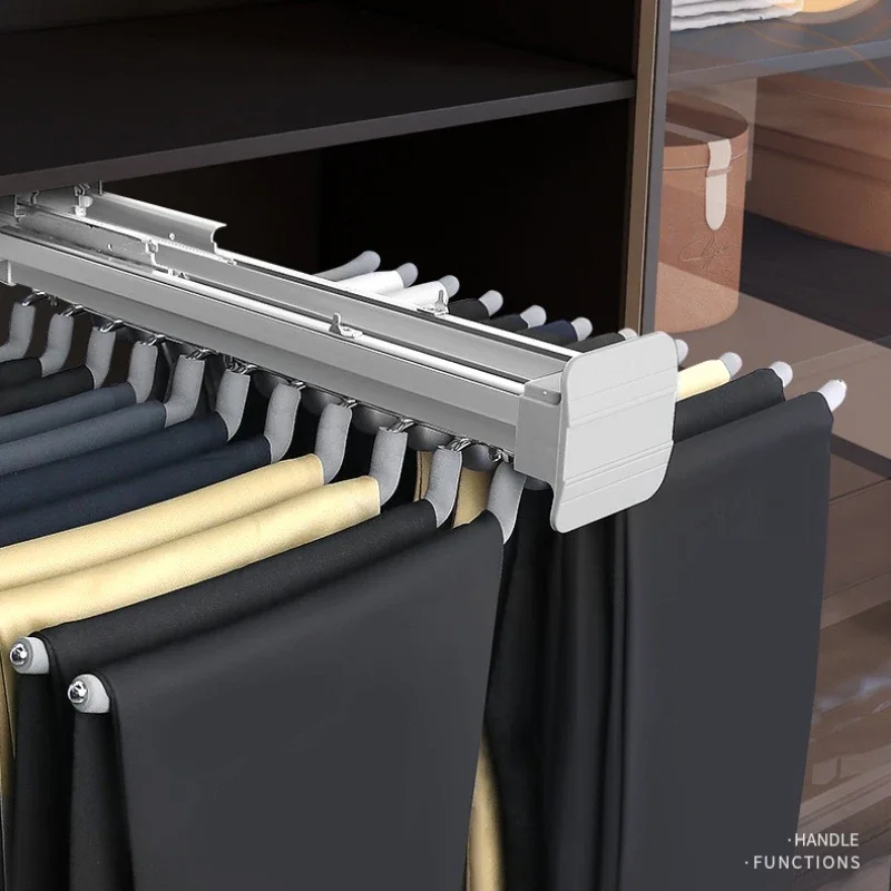 Wardrobe Clothes Holders Storage Trousers Racks Telescopic Pants Organizor Dress Shelves Suit Hangers Double Clothing Shelves