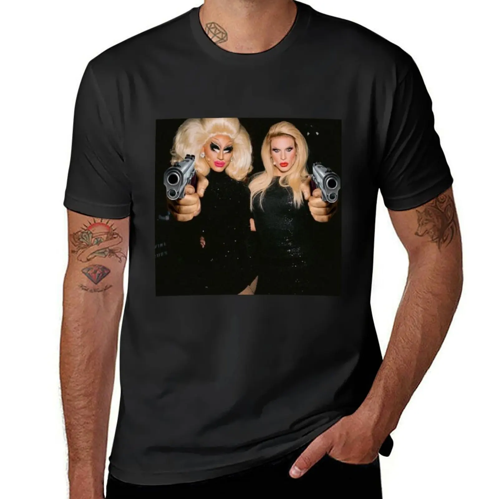 Trixie & Katya - Behind the Scenes - Dangerous Woman Meme T-Shirt boys animal print funnys men t shirt