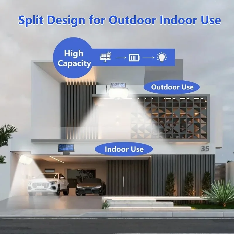 234 أضواء LED تعمل بالطاقة الشمسية في الهواء الطلق أضواء أمنية مع جهاز تحكم عن بعد ومستشعر حركة وأضواء جدارية مقاومة للماء بزاوية واسعة #4