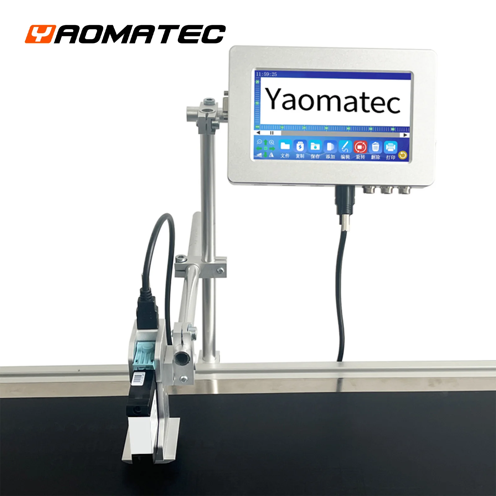 

Yaomatec 12.7mm Automatic Inkjet Printer Online Thermal Inkjet Printer with Black Premium Cartridge