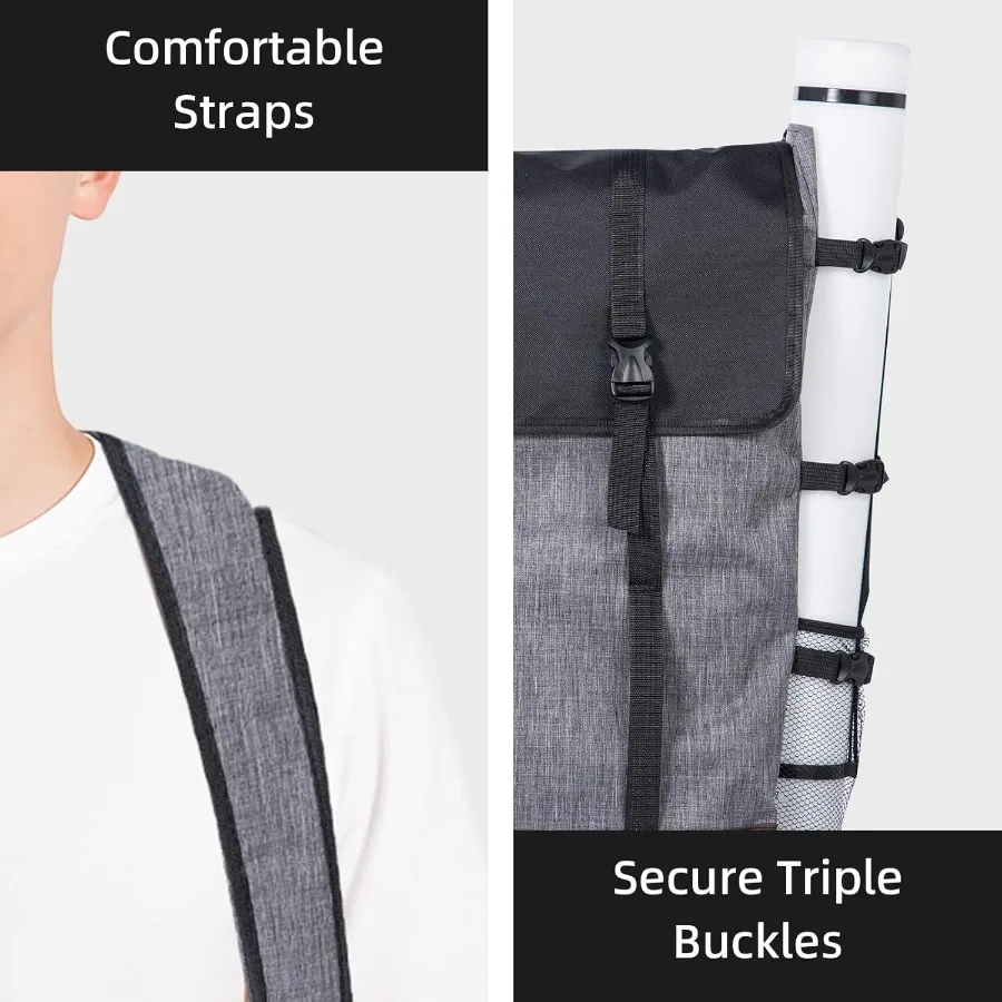 Tas Ransel Portofolio Seni JJRING: Tas Jinjing Serbaguna untuk Seniman, untuk Membawa Poster, Cetakan, dan Kuas dengan Aman