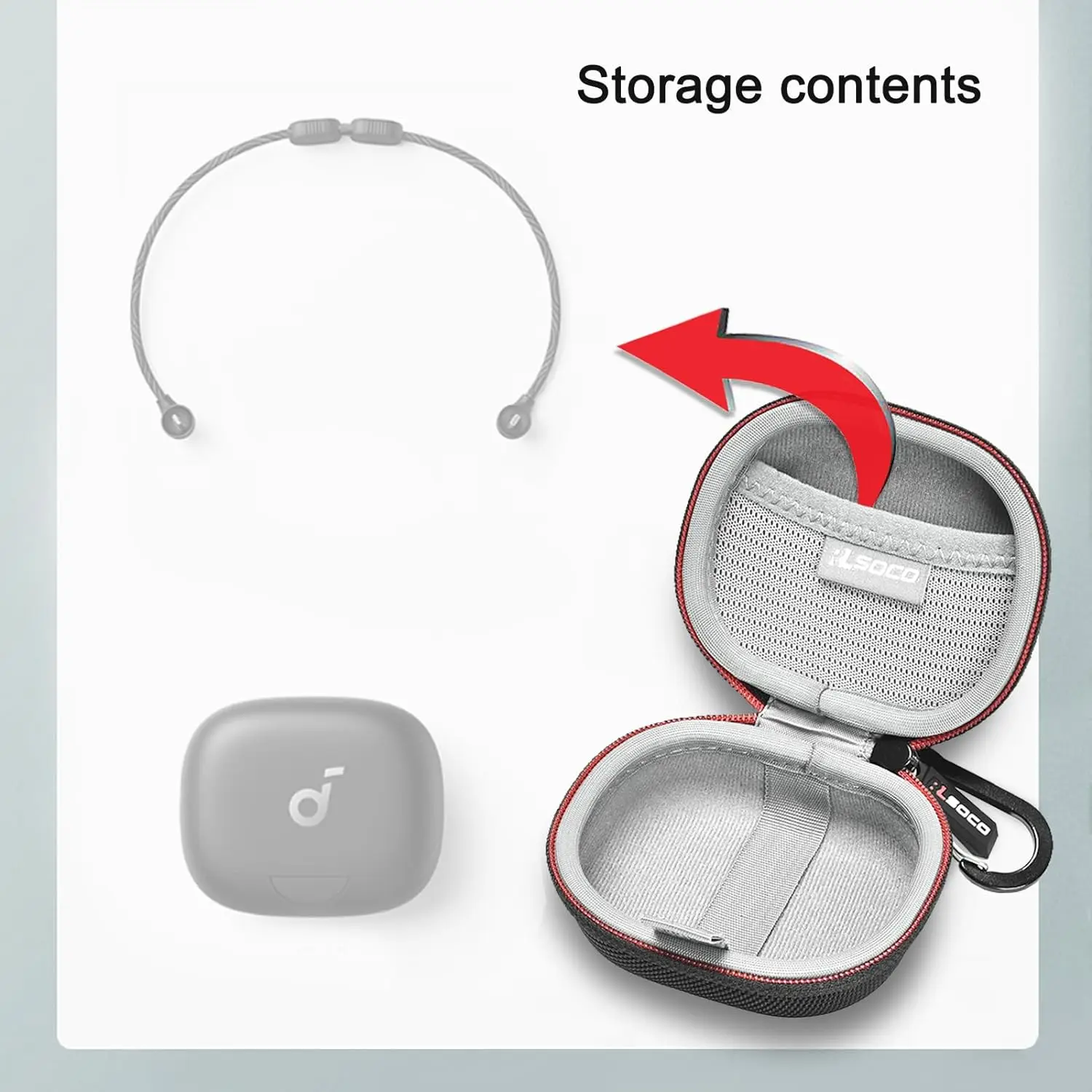 Estuche de auriculares TWS para Anker Soundcore, auriculares inalámbricos AeroFit Pro, estuche de transporte de viaje con carcasa dura