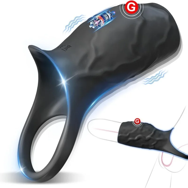 Wolf spirit lock ring vibration masturbation device delay stop ring couple resonator sex toy