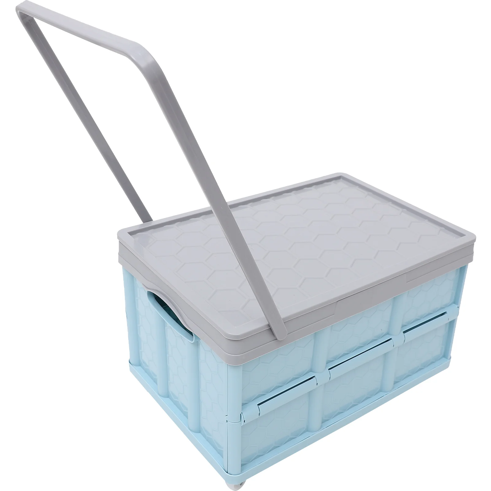 

Storage Bins with Lids Collapsible Containers Plastic Moving Boxes Camper Van Tray Crate for Garage Office Baby Toy