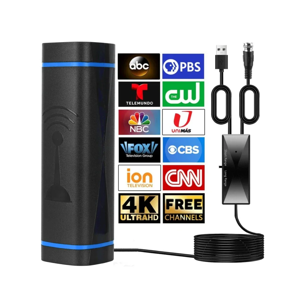 

1200+ Miles TV Antenna,DTMB HD Digital TV Antenna Indoor with Signal Booster, Antenna for Smart TV and All Older TV4K 1080p