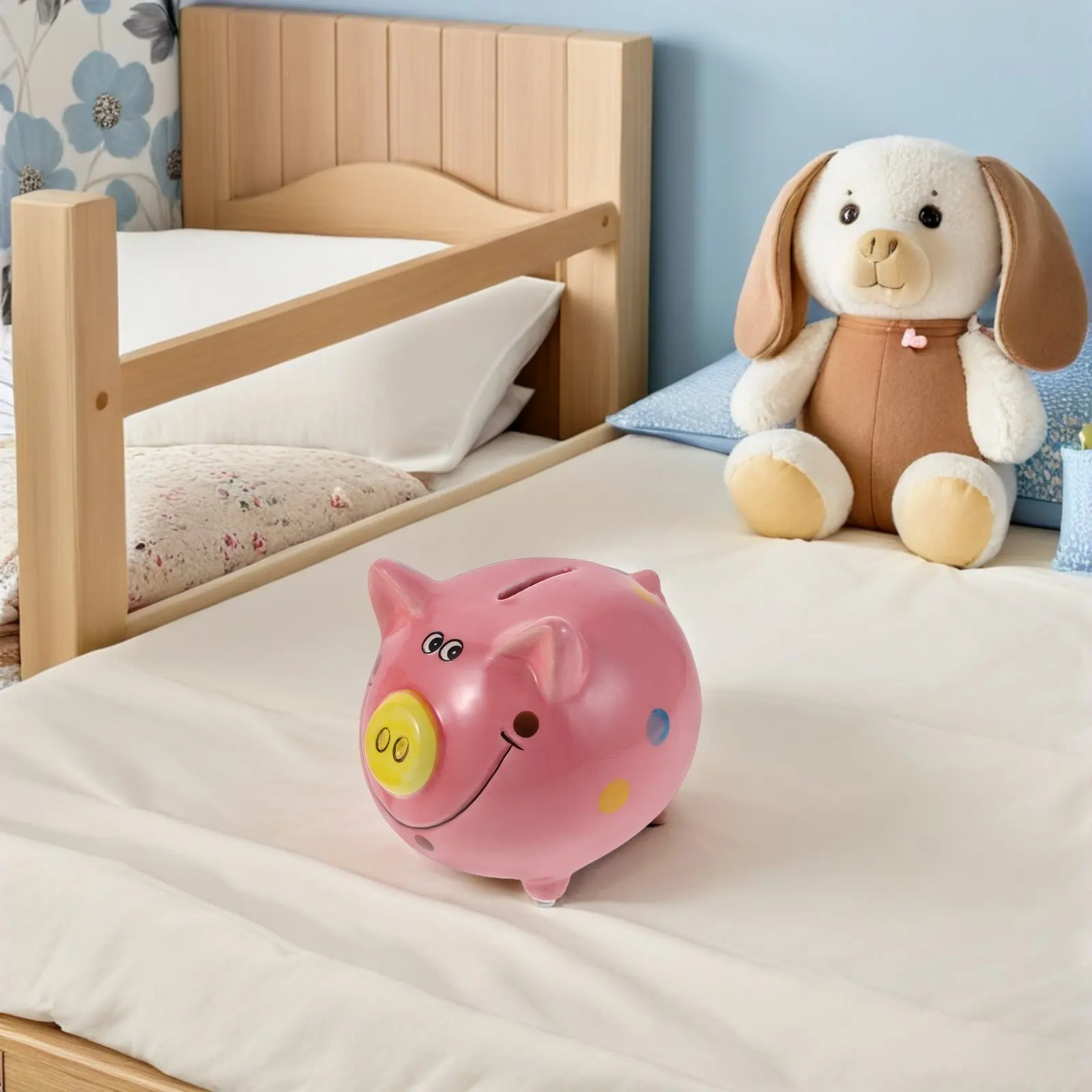 

2Pcs Piggybank Girls Kids Money Safe Box Colorful Saving Pot for Children Cash Collection Baby Shower Room Decoration Idea