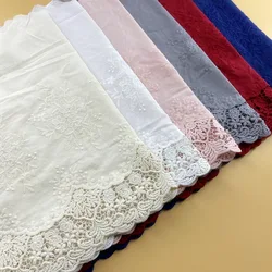 Top quality 1yard/lot 36cm wide off white beige cotton cloth embroidery lace handmade home textile accessories Z298