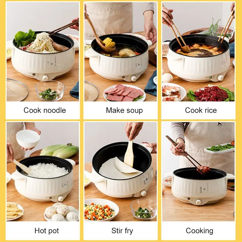 220V Multi Cookers Single/Double Layer Electric Pot 1-2 People Household Non-stick Pan Hot Pot Rice Cooker Cooking Appliances