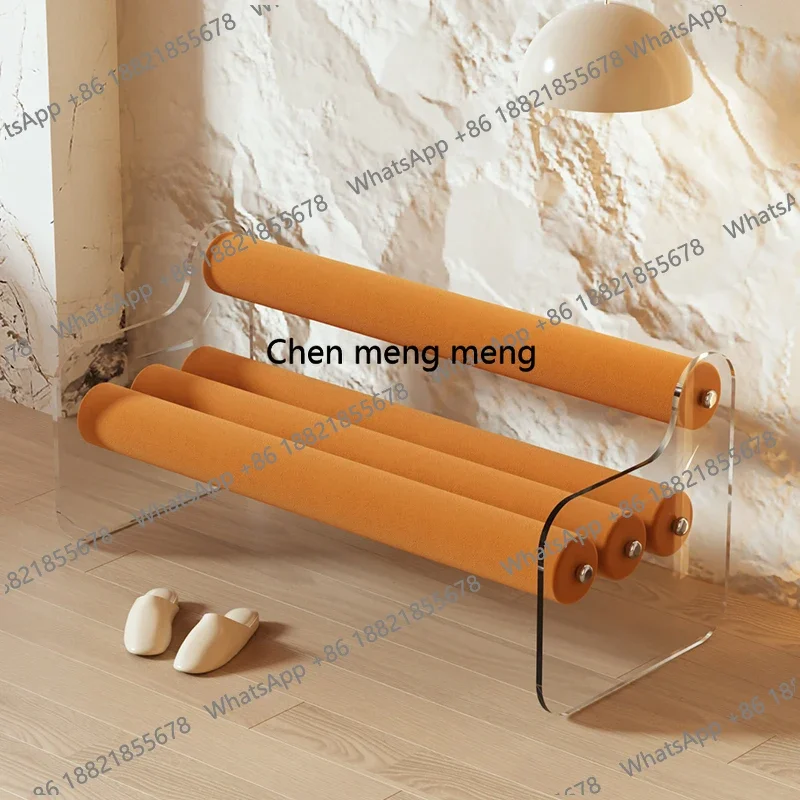 

Современный ультралегкий акриловый табурет для прихожей, скамья для переобувания, подставка для ног, для дома и офиса