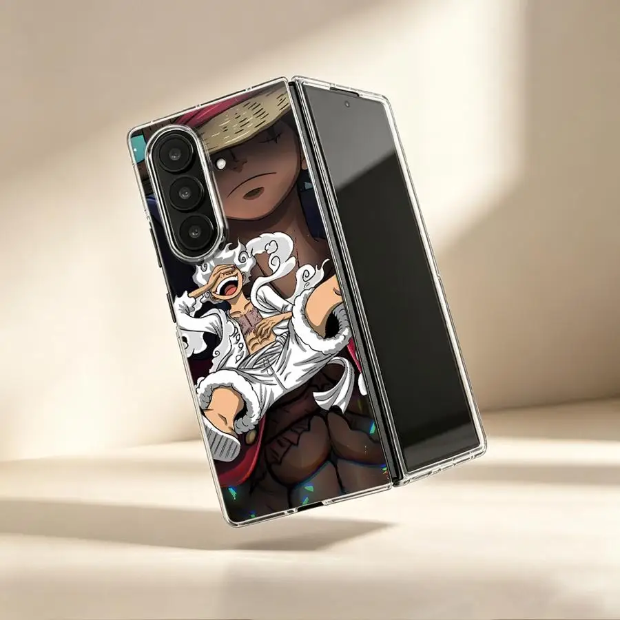 Case for Samsung Galaxy ZFold7 ZFold6 ZFold3 ZFold5 ZFold4 Z Fold 7 6 5 4 3 Transparent Soft Phone Cover Cartoon O-One P-iece