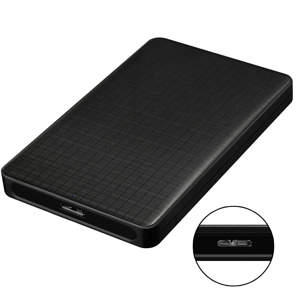 2.5 pollici USB 3.0 SATA Hd Box HDD Drive custodia HDD esterna nero Tool Free 5 Gbps supporto UASP per SSD SATA da 7mm/9.5mm da 2.5 pollici