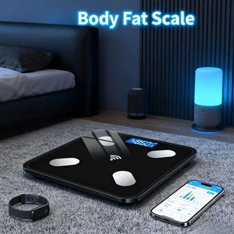 

Precision Smart Bluetooth Body Fat Scale Rechargeable Health Weight Scale for Home Use