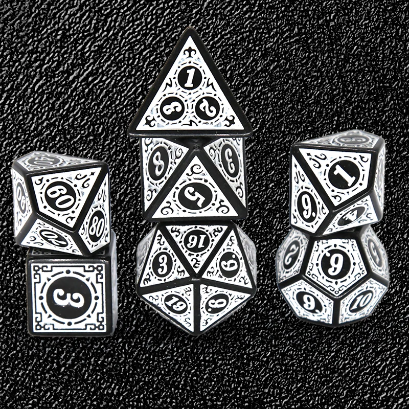 7 قطعة 4/6/8/10/00/12/20 مجموعة نردات أكريليك متعددة الأوجه D20 DND نرد متعدد السطوح للترفيه ملحقات ألعاب الطاولة