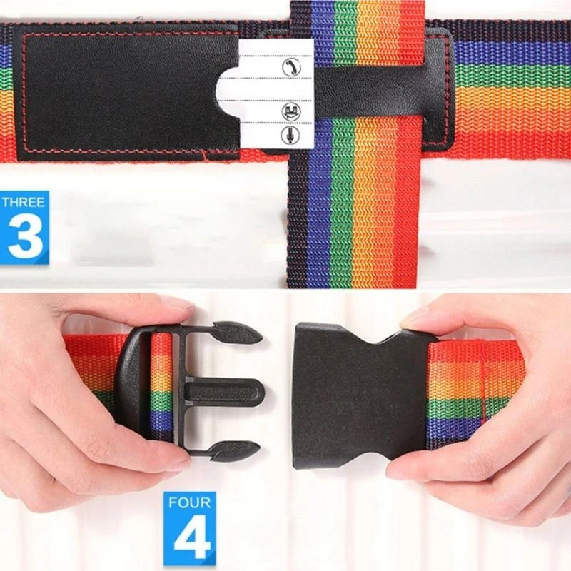 

G5AE Adjustable Suitcase Belt Luggage Strap Packing Strap Travel Essentials-Accessory