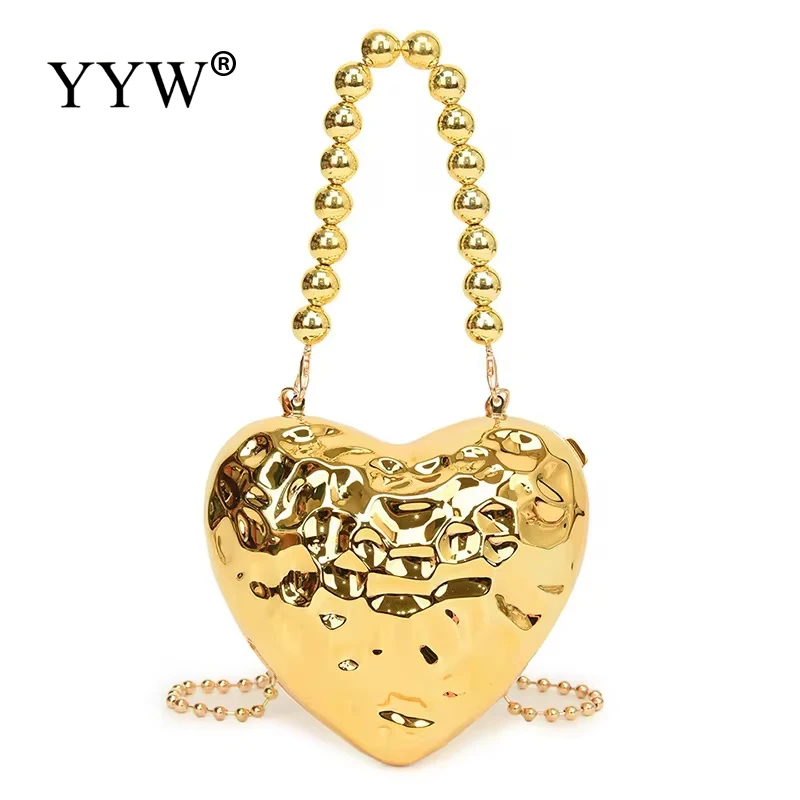 Acrylic Heart Bag New Shoulder Crossbody Evening Bag Wedding Clutch Press 2024 Designer Cute Banquet Chain Women'S Bag Handbags