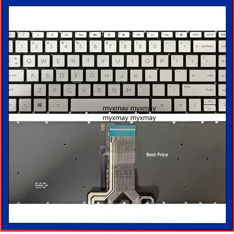 

for HP 14-BF TPN-W125 Q186 Q187 Q189 C131 C121 Laptop Keyboard