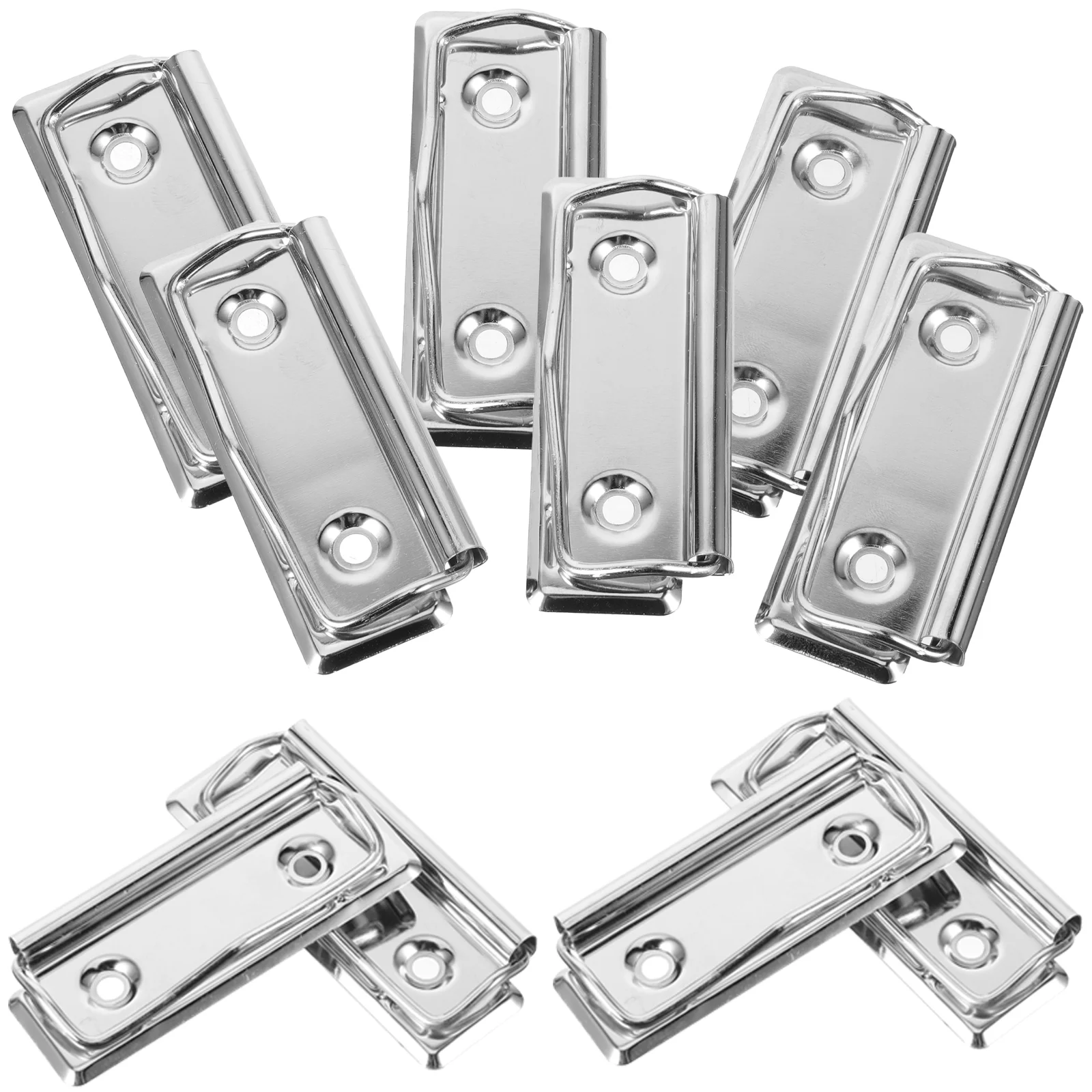 10 Pcs Hardware Stationery Writing Board Clip Strong Metal Plate Restaurant Menu 10pcs (7 Cm Without Corner Clip) File Clips