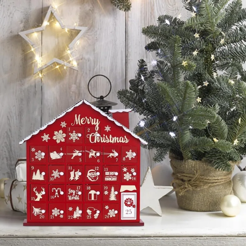 

Christmas Advent Calendar 2025 Advent Calendar with 25 Large Drawers 25 Days Until to Christmas Countdown for Home Indoor Decor