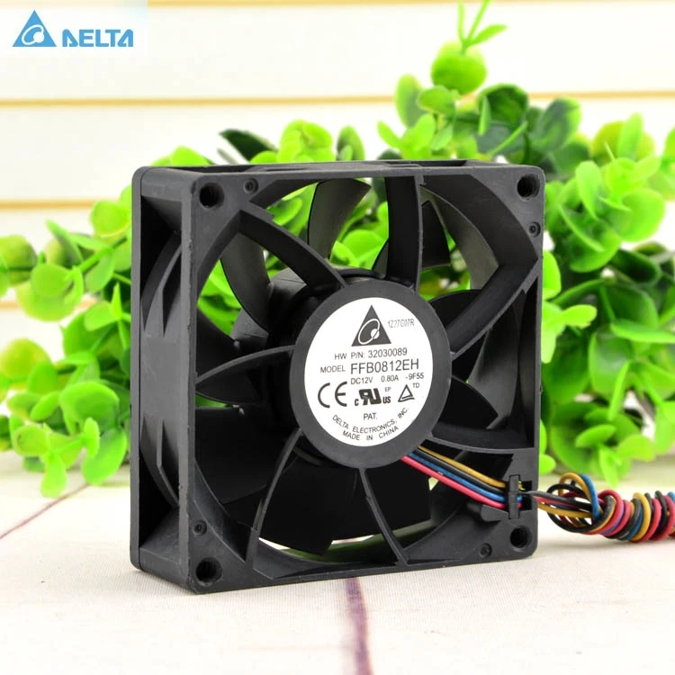 

DC 12v Ball Bearing Fan Cooling FFB0812EH 8025 80mm 0.80A,High Speed CFM Air Flow,4 Wire with PWM Support