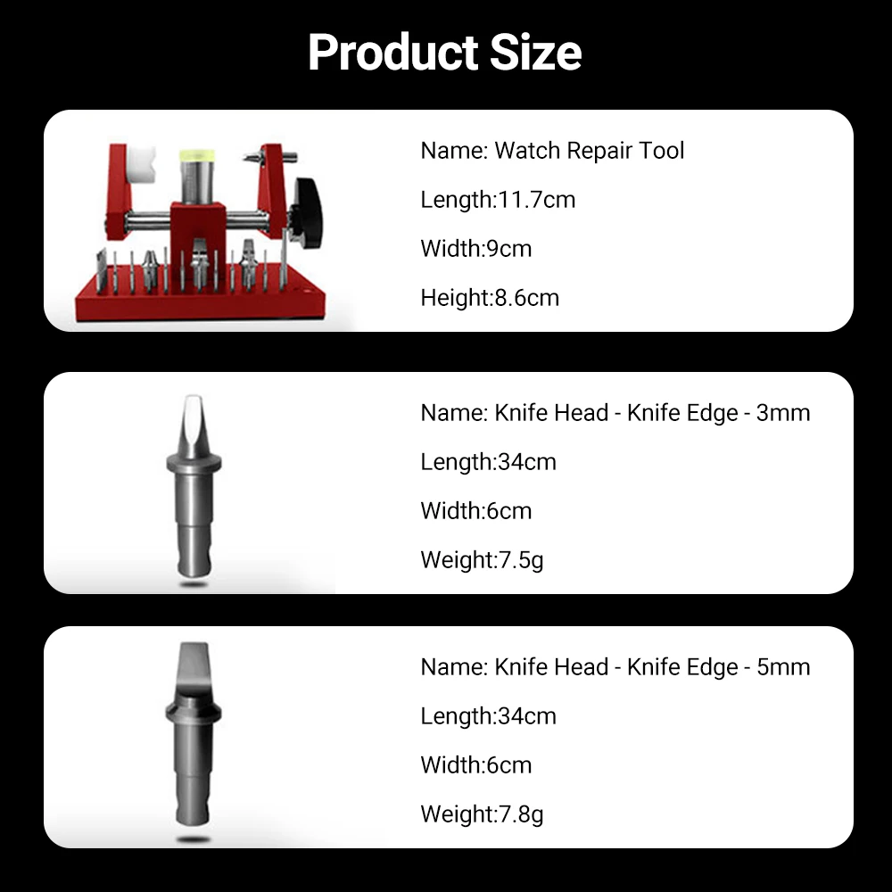 Professional Watch Back Case Cover Opener Watchmaker Repair Tool Set Band Link Remover Adjuster Workbench Remover Watch Tools