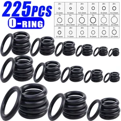 225 pçs selos de carro arruela de borracha o-ring junta 18 tipo variedade kit máquina à prova dwaterproof água resistente ao óleo acessórios automóveis