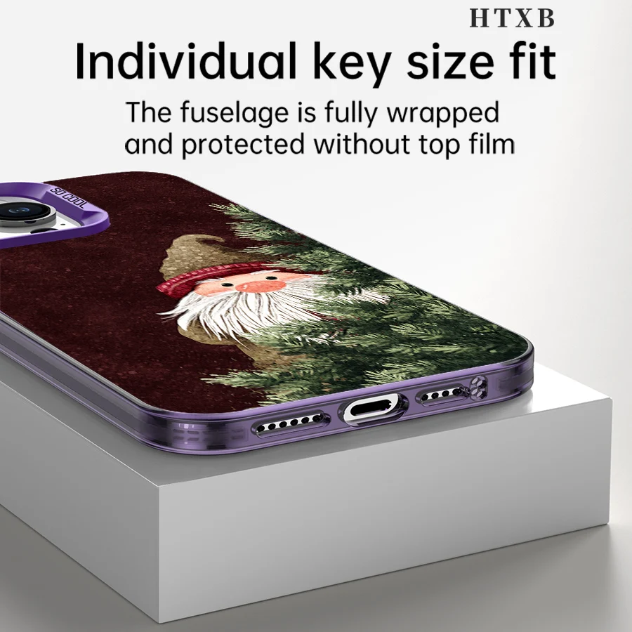 크리스마스 트리 뒤에 숨어있는 노인 아이폰 17에서 11 프로 맥스 플러스용 폰 케이스