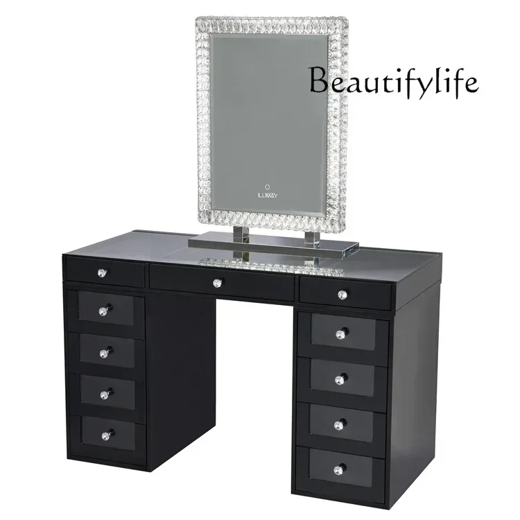 

High Gloss Luxury Bedroom Dresser Table Makeup Desk Vanity Dressing Table with Mirror