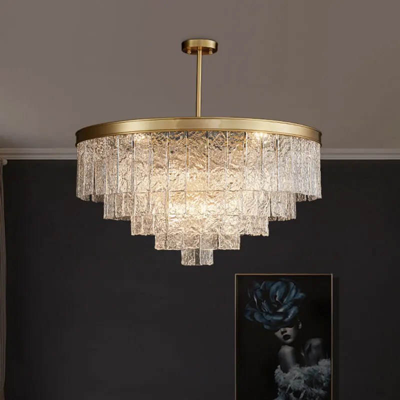 

All copper post-modern simple French light luxury chandelier atmospheric living room dining room light American retro