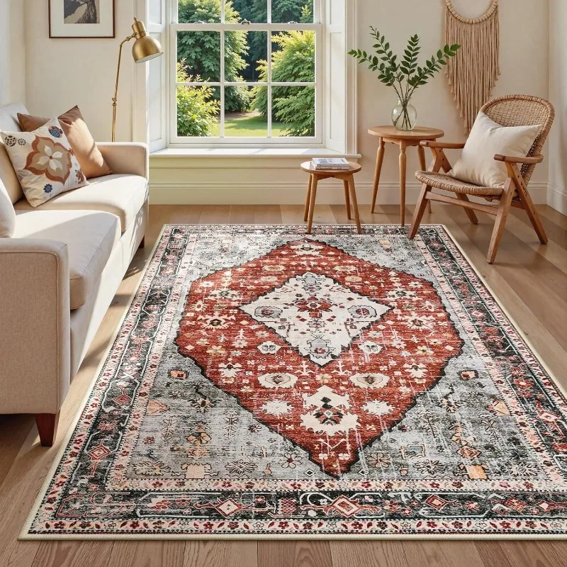 

Ковер для гостиной в богемном стиле, складной диван, можно стирать в машине, журнальный столик, нескользящий напольный коврик, мягкий коврик для дома, спальни, прикроватный мягкий ковер