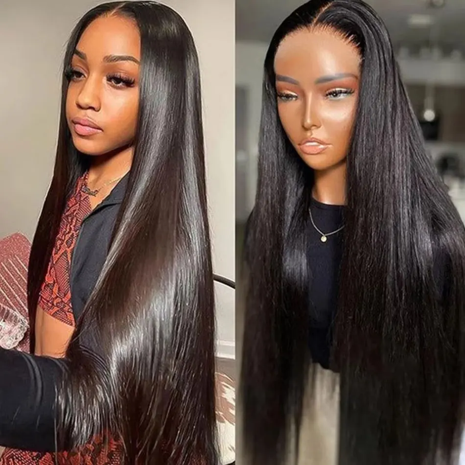 30 36 Inch Straight Glueless Wigs Vietnamese Human Hair 5X5 Lace Frontal Wig Ready to Wear Bone Straight Wigs Raw Virgin Hair