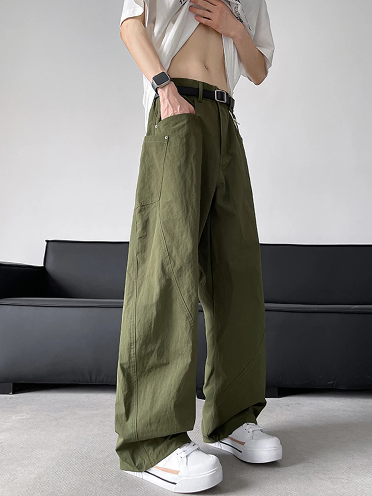 

Military een Bell Bot Workwear Pants Men's American Sle Spring Autumn Loose Straight Leg Casual Trousers