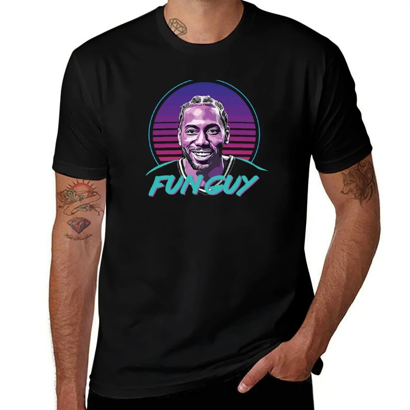 Fun Guy T-Shirt Casual Simple Design Short Sleeve Shirt