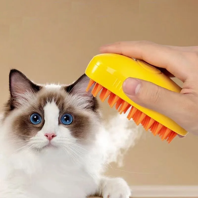 Pet Steam Brush Steamy Dog Brush 3 in 1 Electric Spray Cat Hair Brushes for Massage Pet Grooming Comb Hair Removal Combs