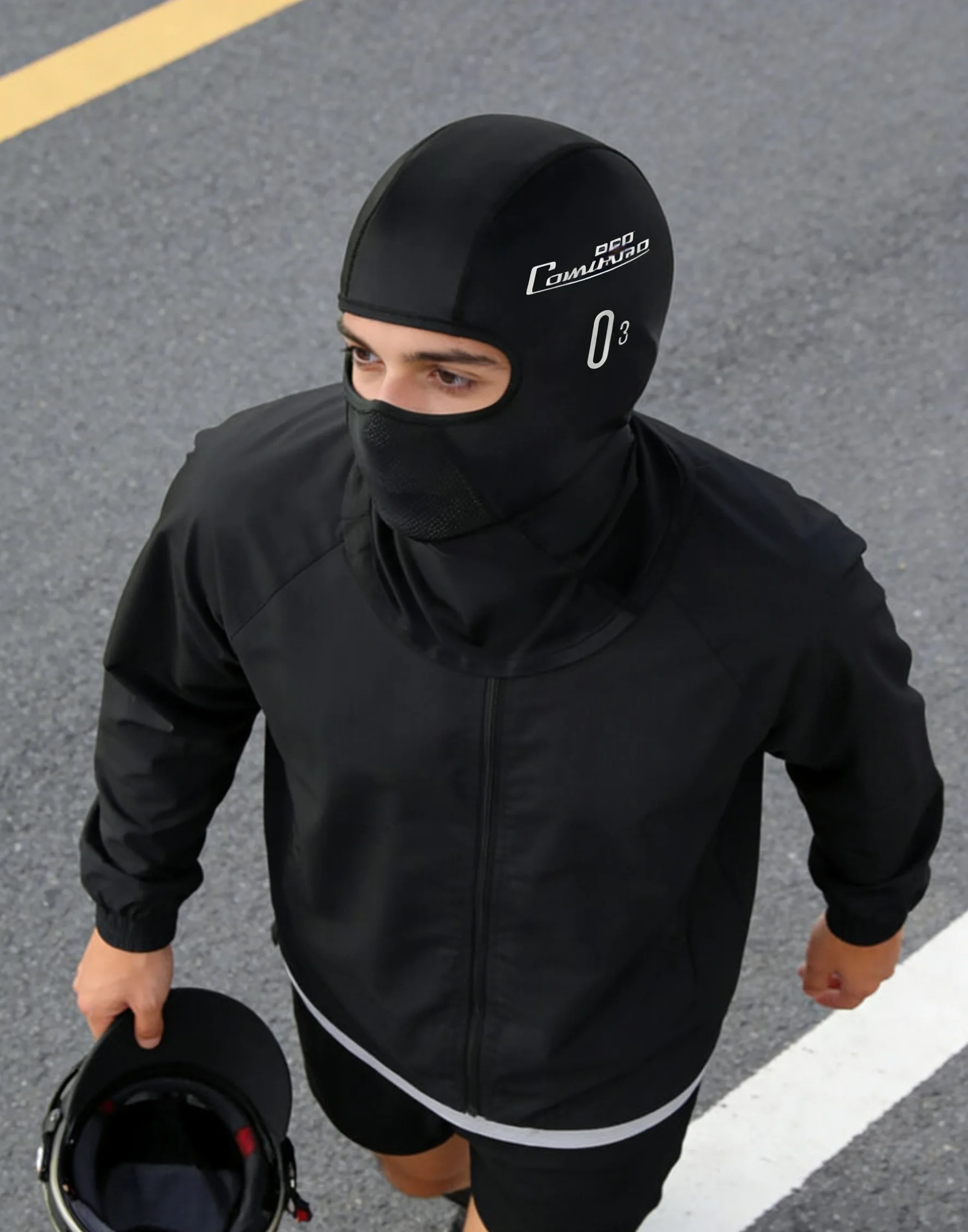 

Commando850 Quick-Dry Balaclava: Soft Breathable Full Face Mask, Multi-Purpose Motorcycle Liner & Tactical Cap for Outdoor