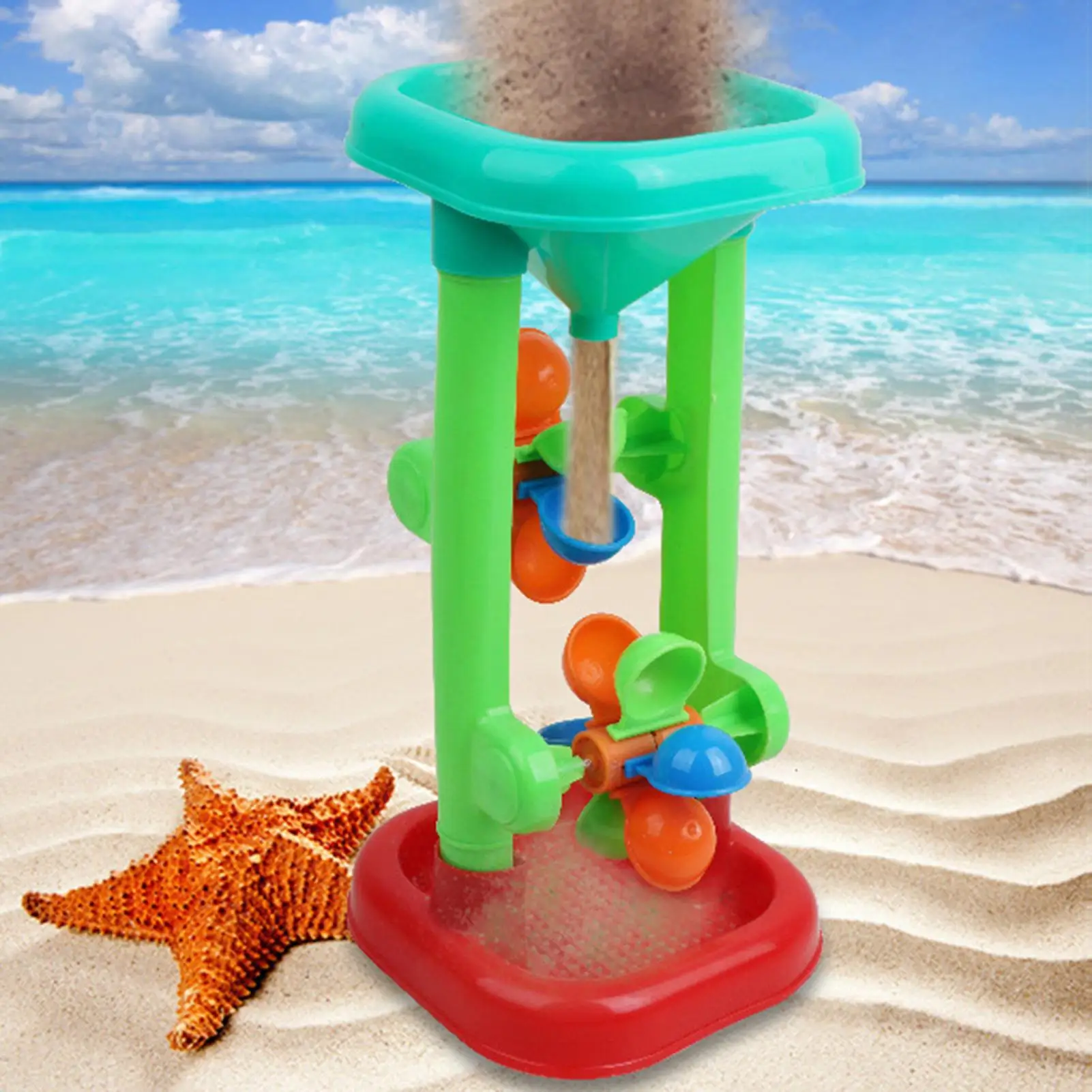 Beach Sand Toy Set, Durable Plastic, Summer Pool Beach Game Set,Great Holiday Outdoor Sand Play Tools For Boys And Girls