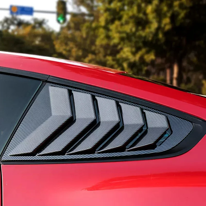 Persiana lateral para ventana trasera de coche Ford Mustang, accesorios de decoración automotriz, triángulo, 2015-2022