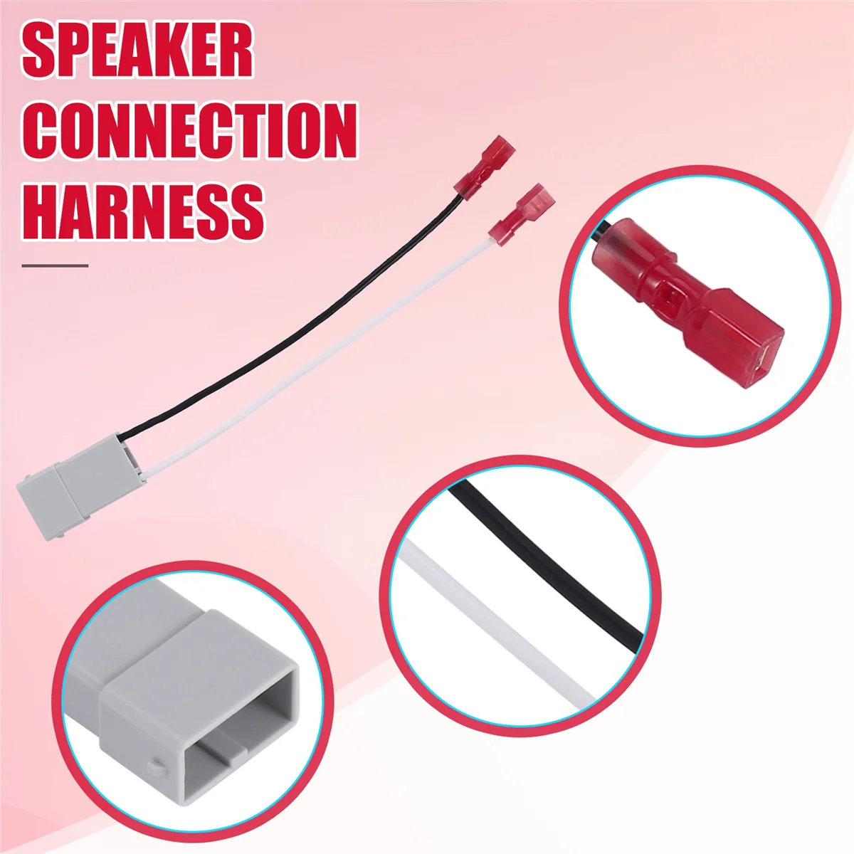 

#007M 72-7800 Car Speaker Connector Harness Adapter for Honda Accord Civic CRV Acura CL TL MDX and More (black & white)