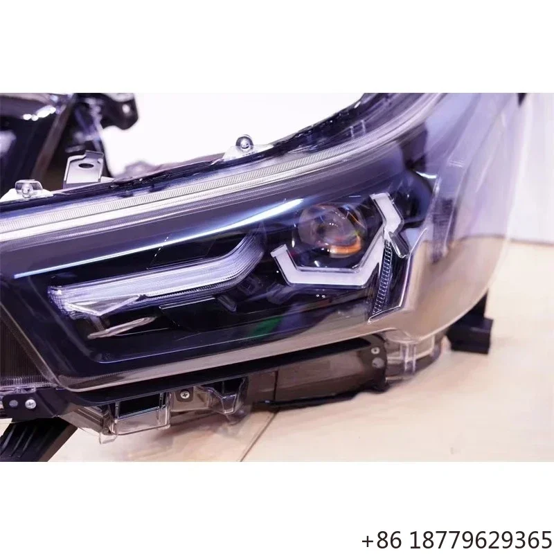 LED Projector Headlights with White DRL Indicator and Multicoloured RGB Hex Rings Pickup Fitment 2020+