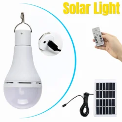 USB Charged Solar Bulb Light Hanging Waterproof Emergency Lamp Portable Sunlight Powered Lamp Outdoor Powerful Camping Lights