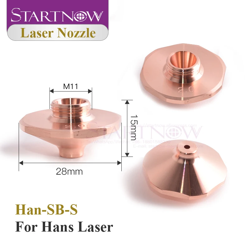 Startnow Fiber Laser Cutting Nozzle Single Double Layer For Precitec SP Series HANS Cutting Machine Parts Laser Nozzle Dia28mm