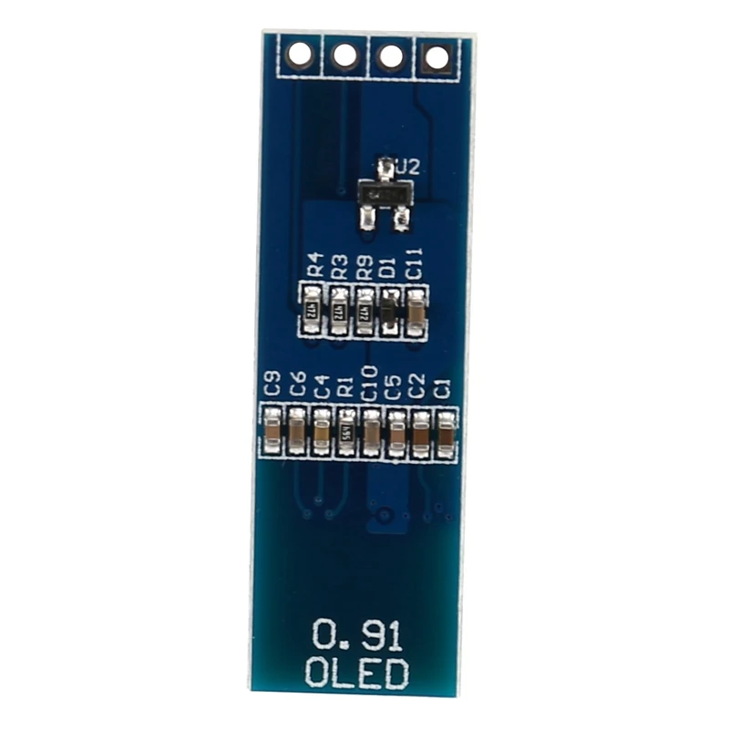 4 Stuks I2C Oled-display Module 0.91 Inch I2C SSD1306 Oled-display Module Wit Scherm Driver Dc 3.3 V-5 V Voor Arduino