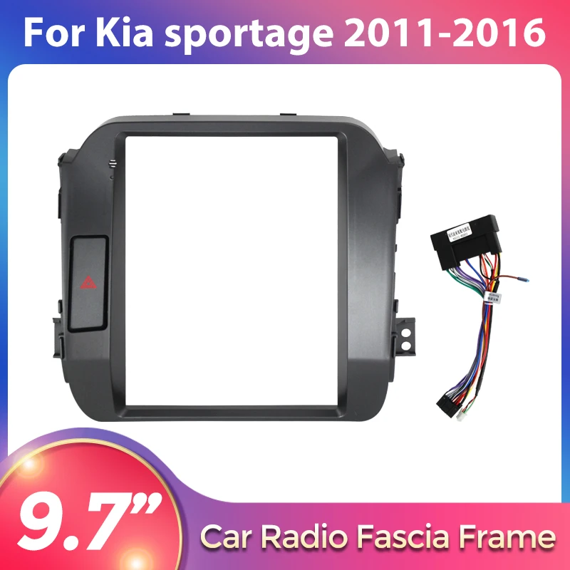 

9,7-дюймовая мультимедийная аудиопанель для автомобиля KIA Sportage 3 SL 2010-2016, рамка для Android-магнитолы Tesla, кабель, лицевая панель