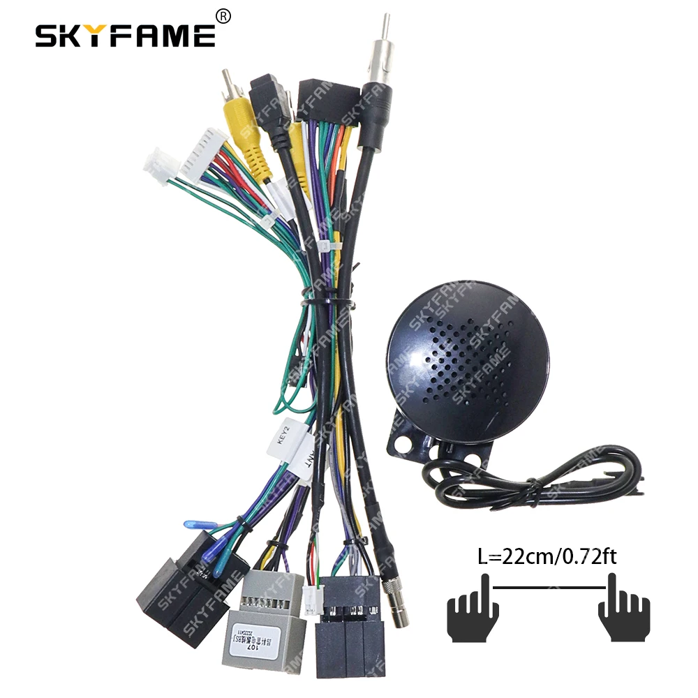 SKYFAME سيارة 16pin الأسلاك تسخير محول Canbus صندوق فك أندرويد راديو كابل الطاقة ل بويك جيم سي سيريا كيون