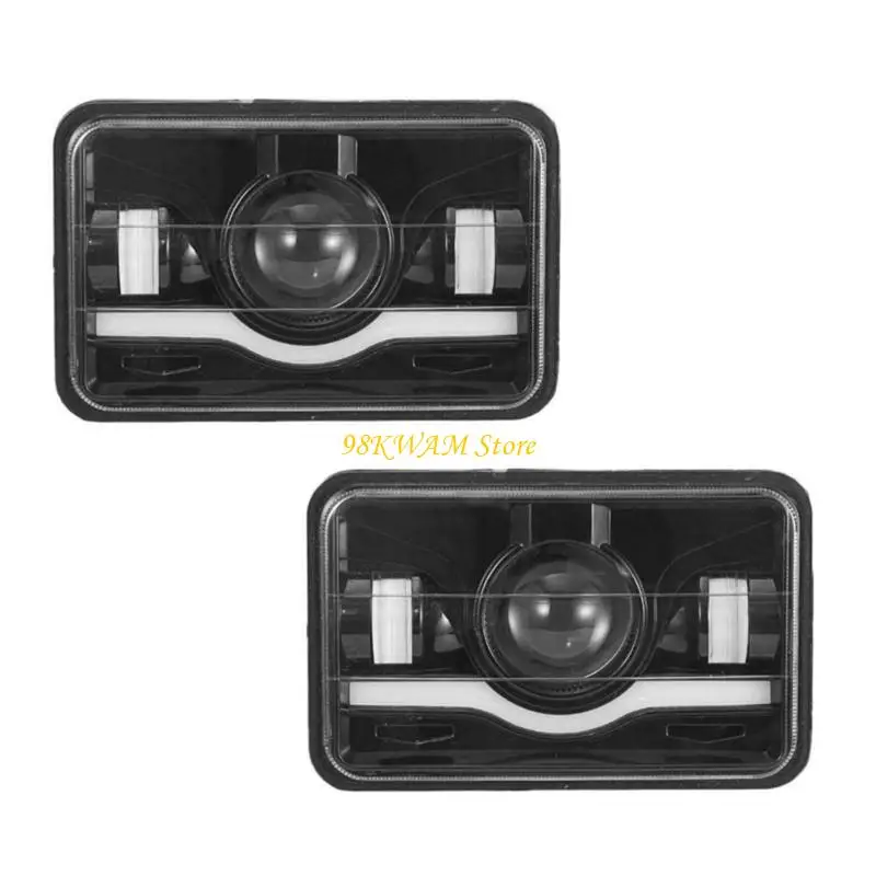 4x6 Inch LED Headlight, LED Vehicle Work Light Pair, 4,700 per Light with 30 W and 40 W Modes, 9-32 V Direct-Current 68UF