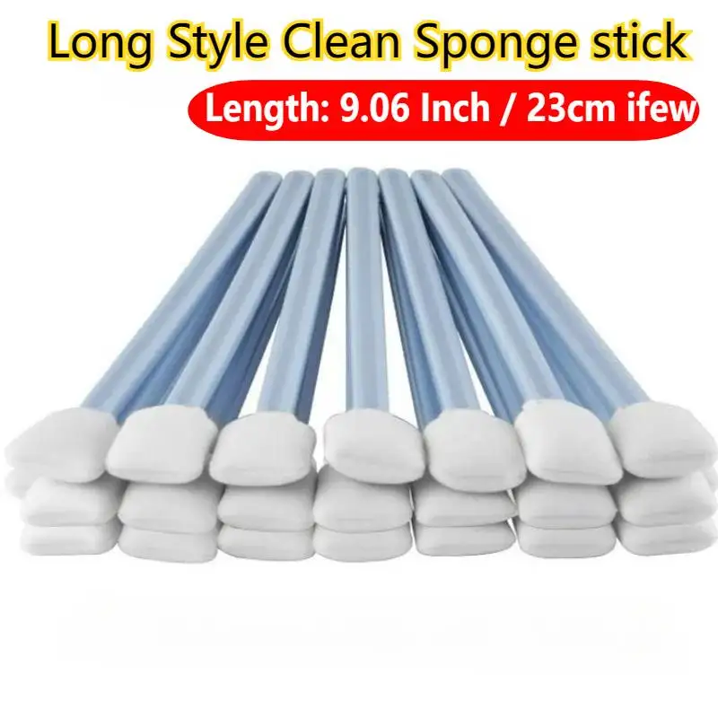 Long Head Cleaning Sticks Printhead Clean Foam Sponge Longer Cotton Buds Swab 23cm 9inch for All Solvent Printer DX4 Dx5 Dx7 Kit