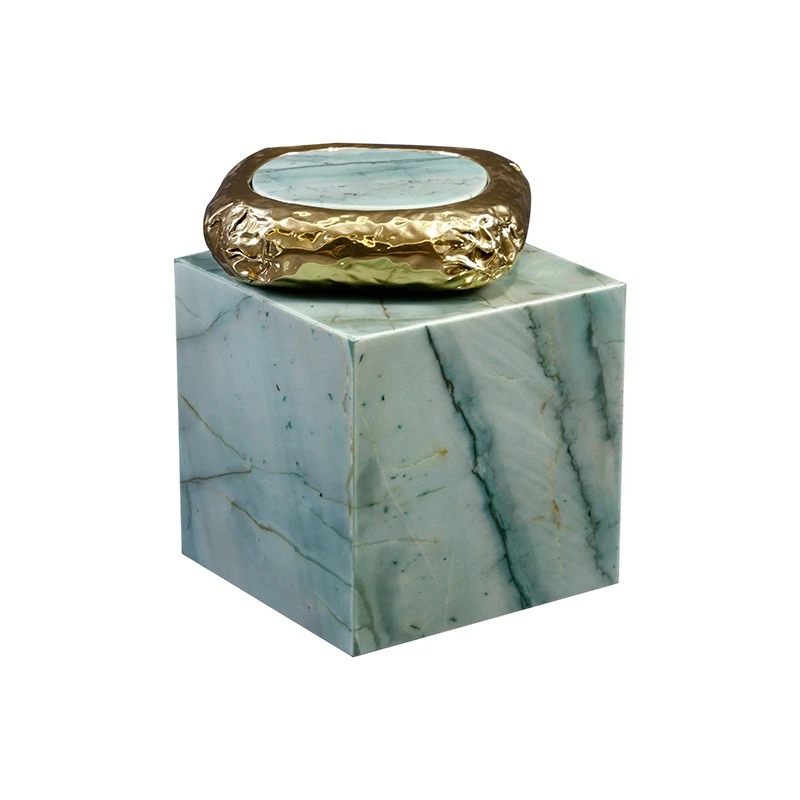 Light luxury creative marble corner a few Italian minimalist sofa side a few special-shaped living room household table