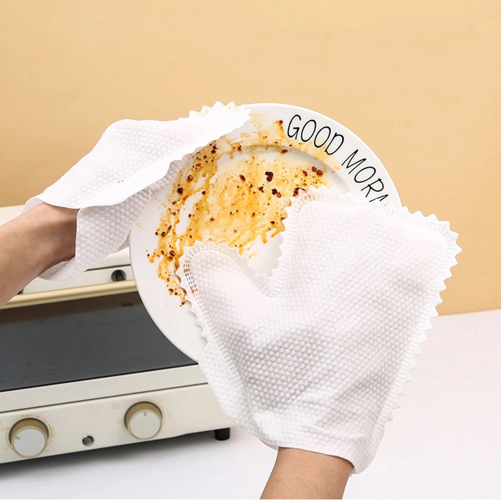 

50pcs Heavy Duty Non Woven Disposable Dusting Gloves For House Cleaning Dusting Gloves for Home Plant Kitchen Window Glass