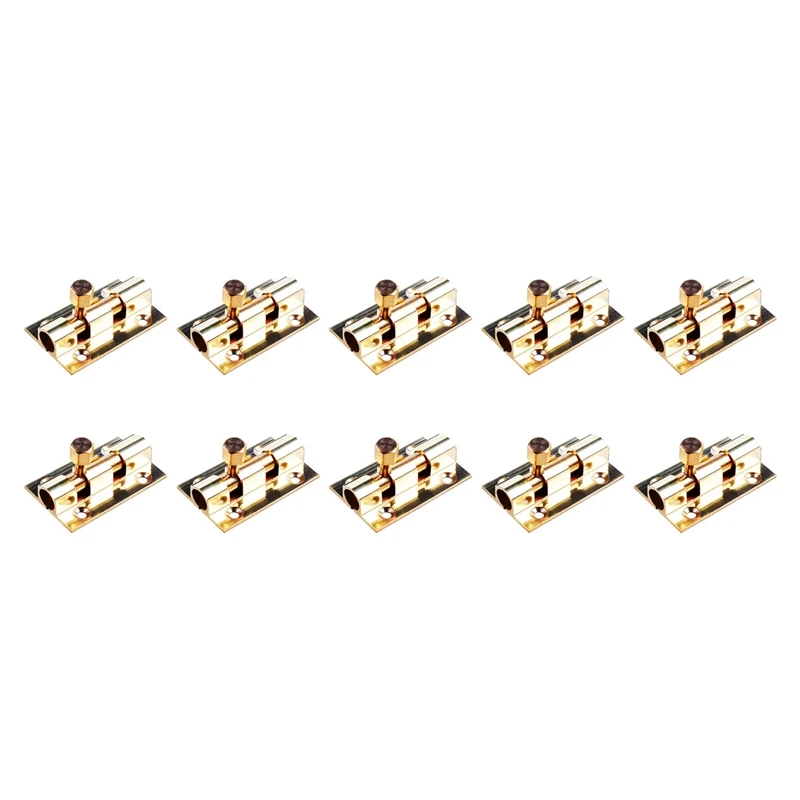 

10Pcs 1.5-Inch Long Brass Door Latch Sliding Lock Barrel Bolt Gold