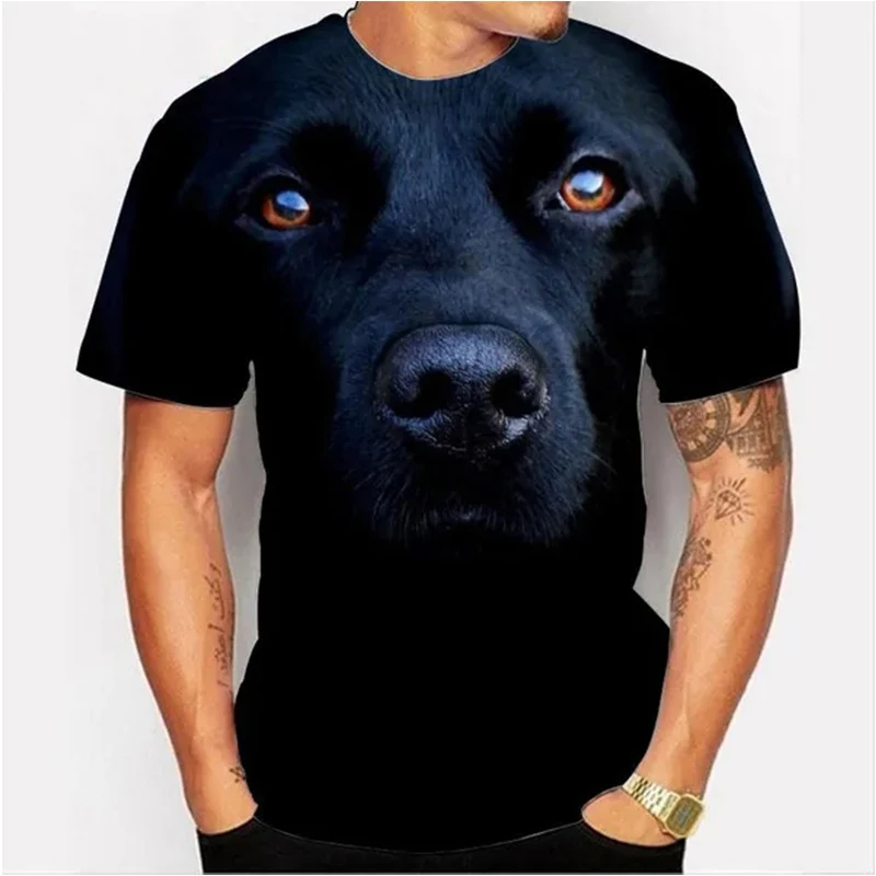 Fashion Cute Dog T Shirts 3D Print Men Woman Streetwear Short Sleeve O-Neck T-Shirt Oversized Harajuku Kids Tops Tees Clothing