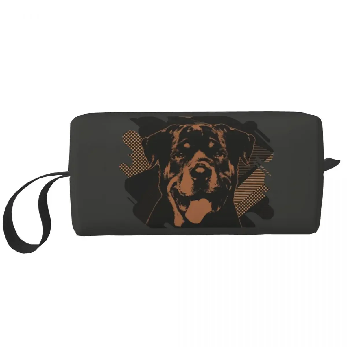 Fashion Animal Rottweiler Dog Travel Toiletry Bag Women Pet Makeup Cosmetic Organizer Beauty Storage Dopp Kit